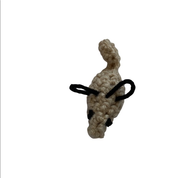 HAND CRAFTED Crochet Organic Catnip Brown Mice Yarn Cat Interactive Play Toys - Picture 5 of 7